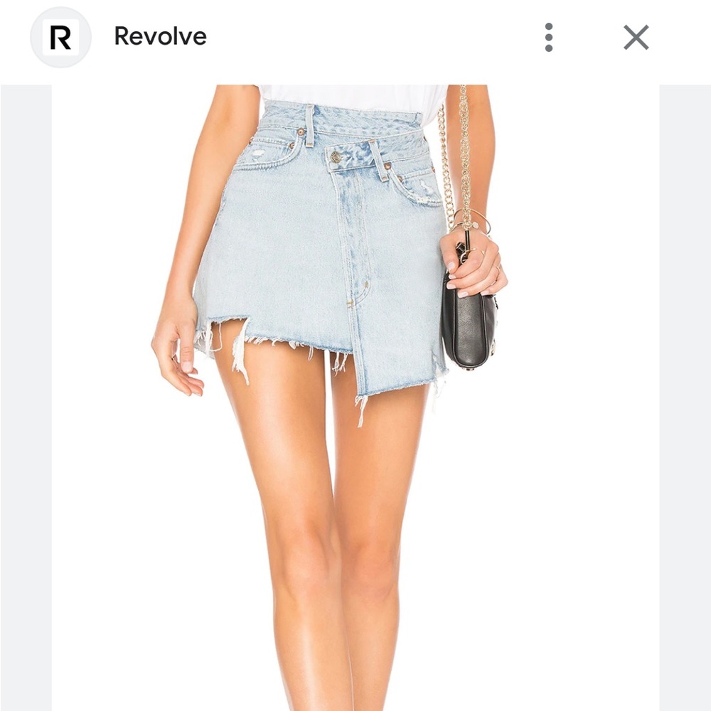 Agolde criss cross skirt in broken